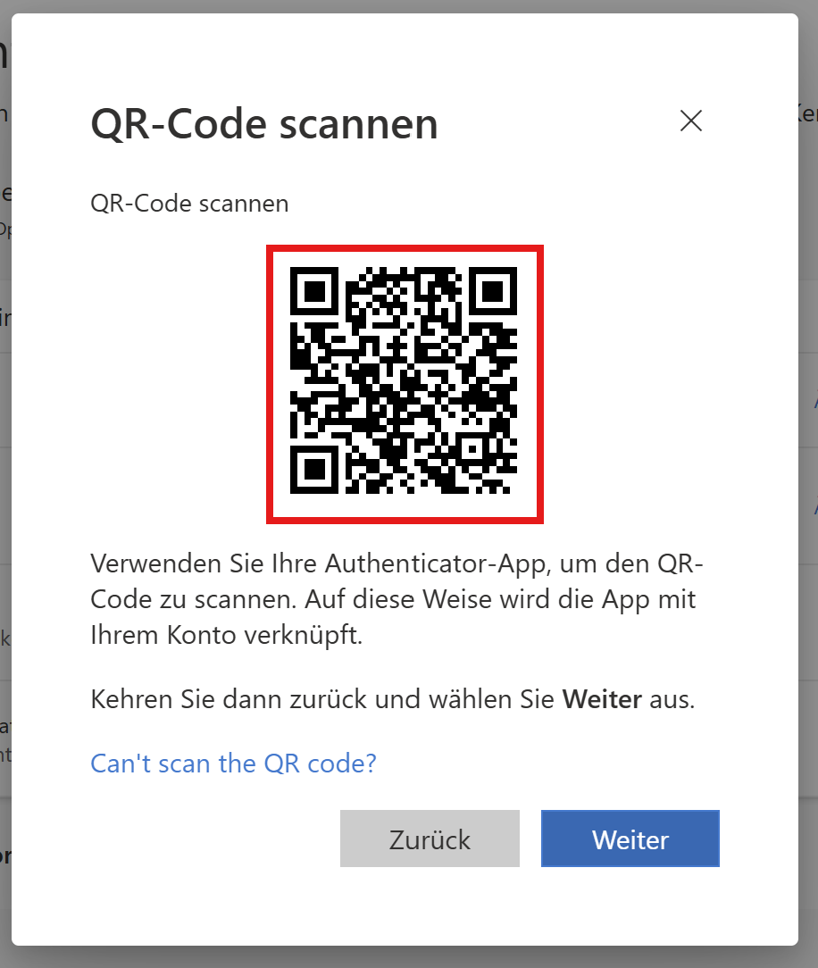 Der zu scannende QR-Code